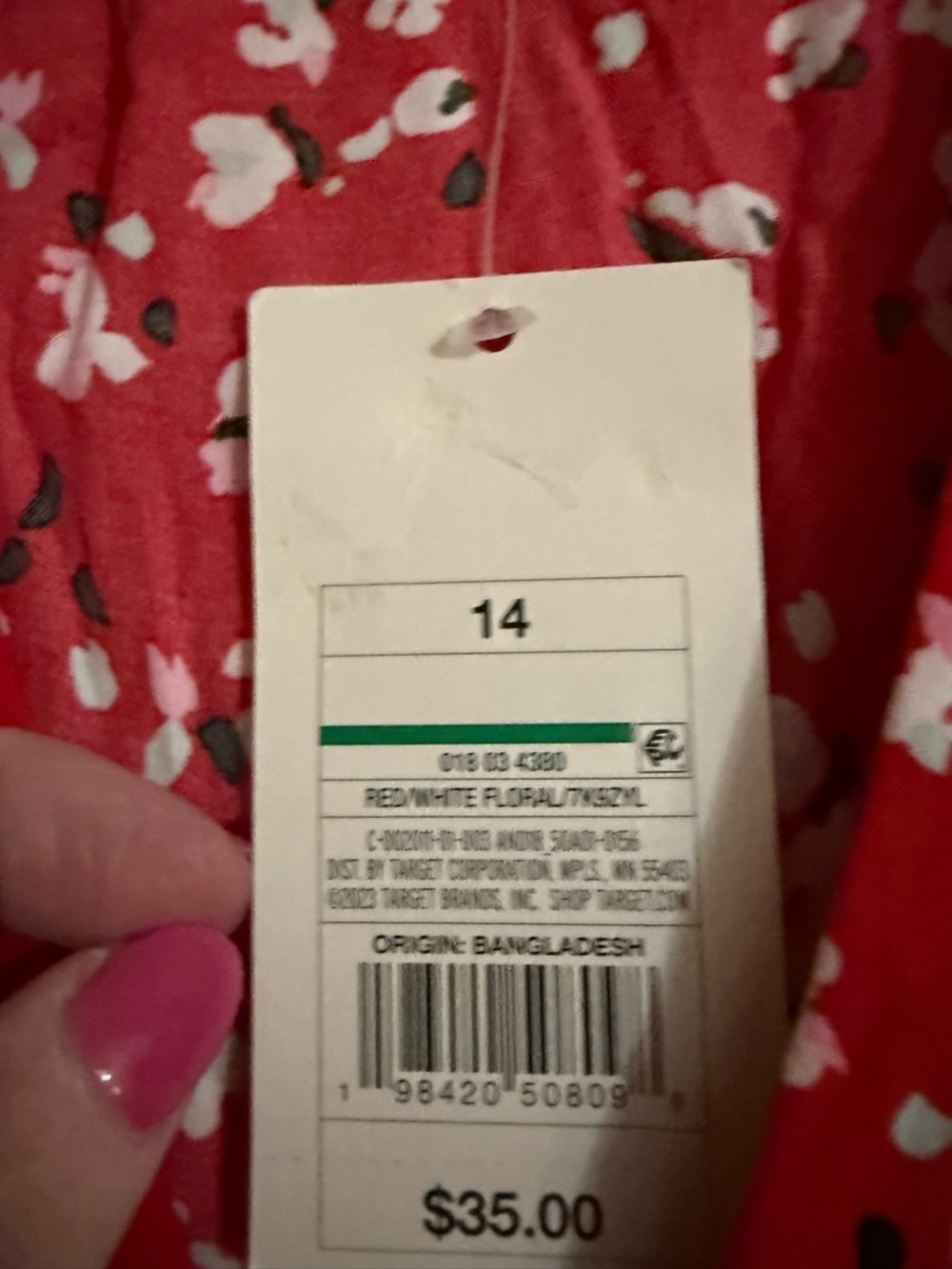 Red Floral Midi Dress with V-Neck and Flutter Sleeves - size 14 - Picture 2 of 6